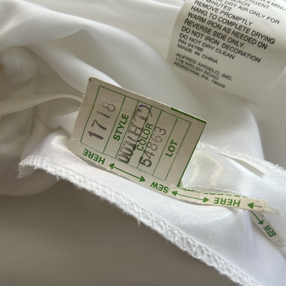 NWOT ALFRED ANGELO VTG white embellished dress size small ? no size tag - Picture 8 of 9